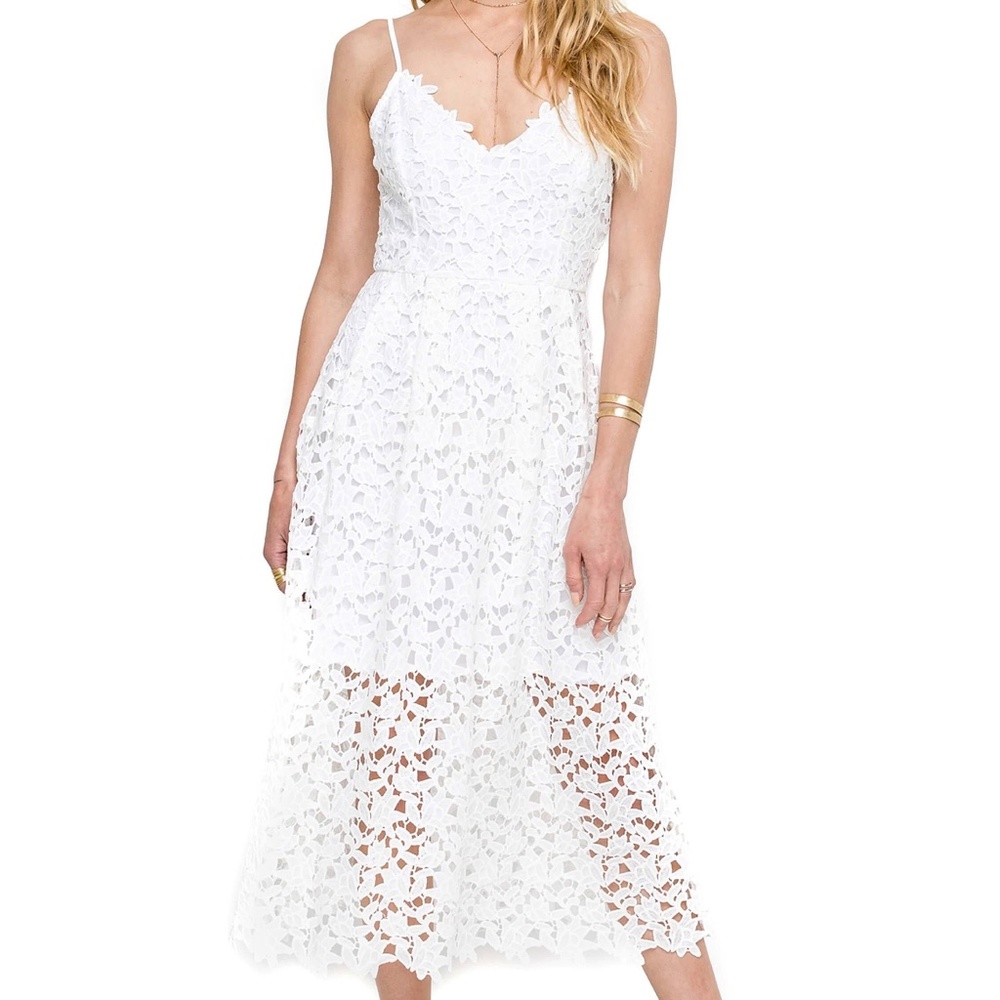 Astr the Label Lace A Line Midi Dress